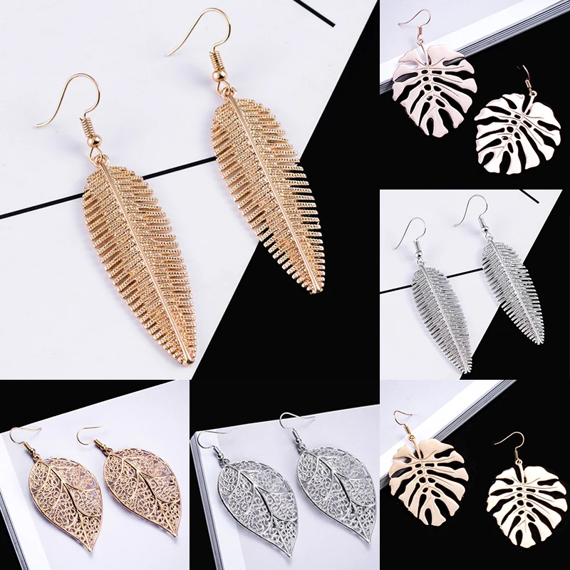1Pair 3 Styles Silver Golden High Quality Long Big Leaves Dangle Drop Earrings Gifts Fashion Wedding Party Boho Jewelry
1Pair 3 Styles Silver Golden High Quality Long Big Leaves Dangle Drop Earrings Gifts Fashion Wedding Party Boho Jewelry