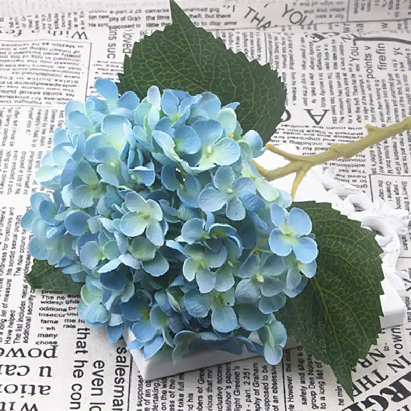 Simulation Fake Hydrangea Heads Silk Flower Bud Bouquet Party