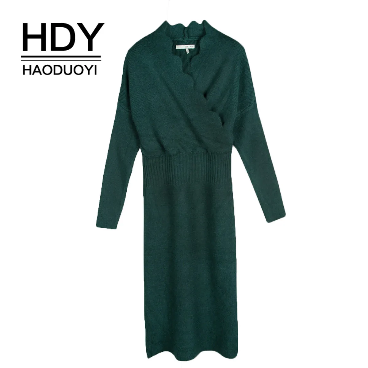 HDY Haoduoyi Autumn Winter Women Knitted Cotton Skinny Sweater Dress V-neck Slim Bodycon Dress Elegant Sexy Party Vestidos
HDY Haoduoyi Autumn Winter Women Knitted Cotton Skinny Sweater Dress V-neck Slim Bodycon Dress Elegant Sexy Party Vestidos