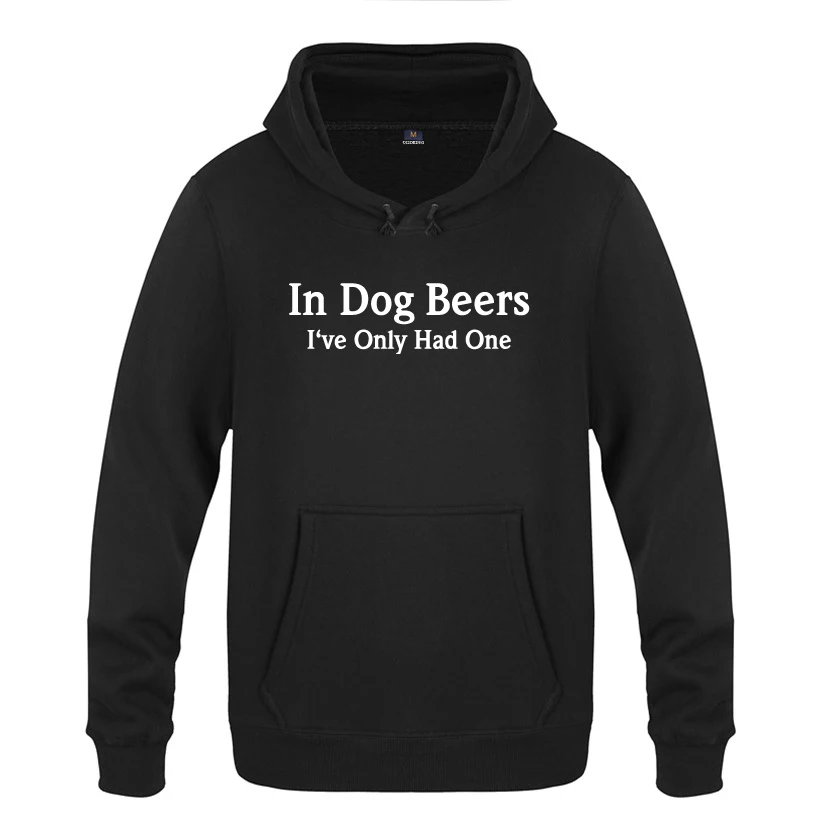 In Dog Beers I've Only Had One Funny Hoodies Men 2018 Men's Pullover Fleece Hooded Sweatshirts
In Dog Beers I've Only Had One Funny Hoodies Men 2018 Men's Pullover Fleece Hooded Sweatshirts