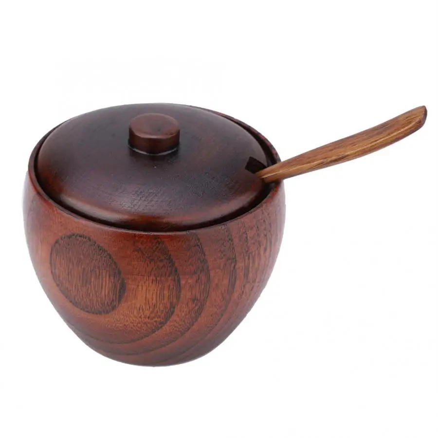 Top Solid Wood Spice Jar Seasoning Pot Sugar Bowl with Spoon and Lid for Kitchen Tool
Top Solid Wood Spice Jar Seasoning Pot Sugar Bowl with Spoon and Lid for Kitchen Tool