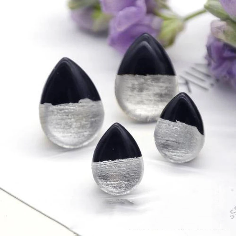 Handmade Jewelry Supplies Beads Black Silver Foil Photo Teardrop Glass Cabochon For DIY Earring Necklace Ring TFG15-S 4
Handmade Jewelry Supplies Beads Black Silver Foil Photo Teardrop Glass Cabochon For DIY Earring Necklace Ring TFG15-S 4