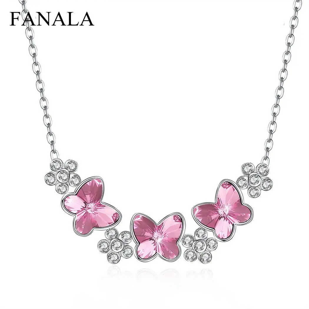Women Fashion Rhinestone Butterfly Pendant Clavicular Casual Party Link Lobster Claw Clasp Chain Female Necklace Jewelry
Women Fashion Rhinestone Butterfly Pendant Clavicular Casual Party Link Lobster Claw Clasp Chain Female Necklace Jewelry
