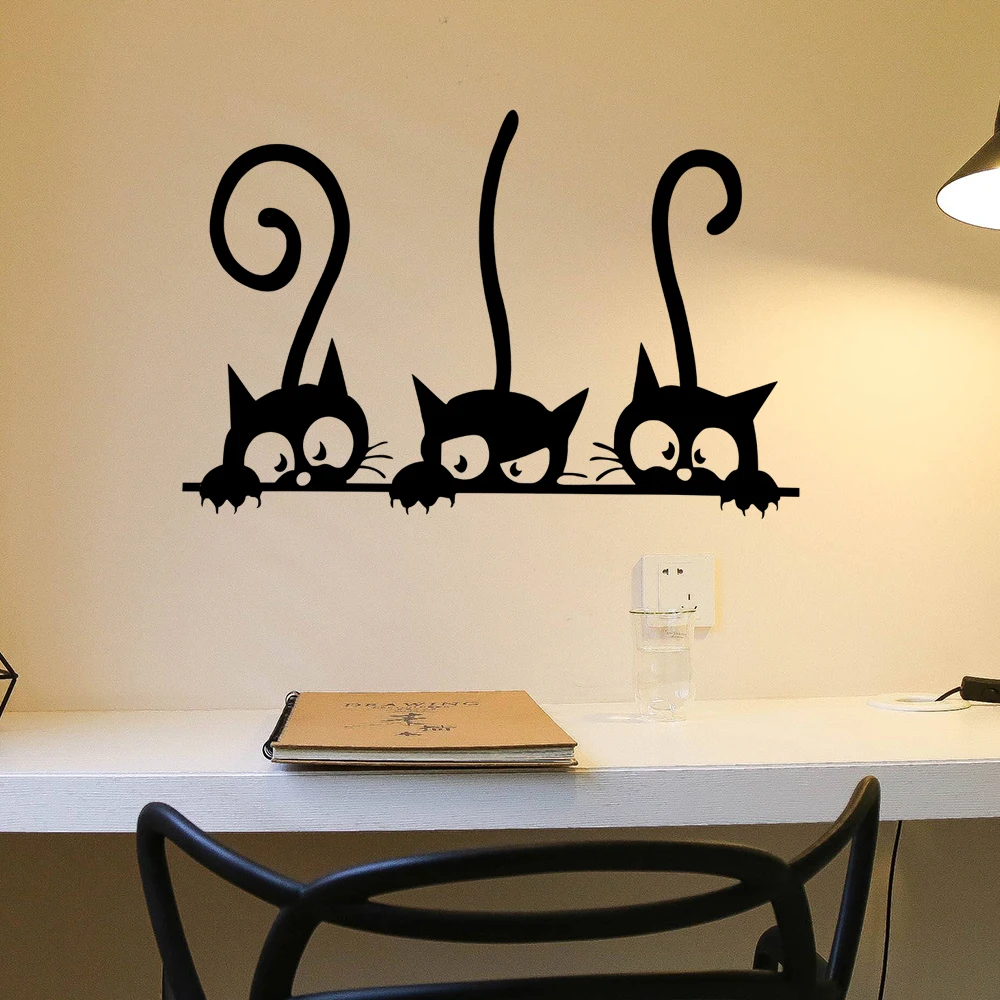 Lovely 3 Black Cats Wall Sticker Home Decoration Vinyl Mural Decal for Bedroom Living Room 1pc Cute Modern Cat Wall Stickers
Lovely 3 Black Cats Wall Sticker Home Decoration Vinyl Mural Decal for Bedroom Living Room 1pc Cute Modern Cat Wall Stickers
