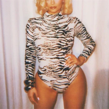 Women Bodysuit Zebra Print Romper Turtleneck Long Sleeve Bodysuit Ladies Romper One Piece Jumpsuit Leotard Tops Stretch Jumpsuit
Women Bodysuit Zebra Print Romper Turtleneck Long Sleeve Bodysuit Ladies Romper One Piece Jumpsuit Leotard Tops Stretch Jumpsuit