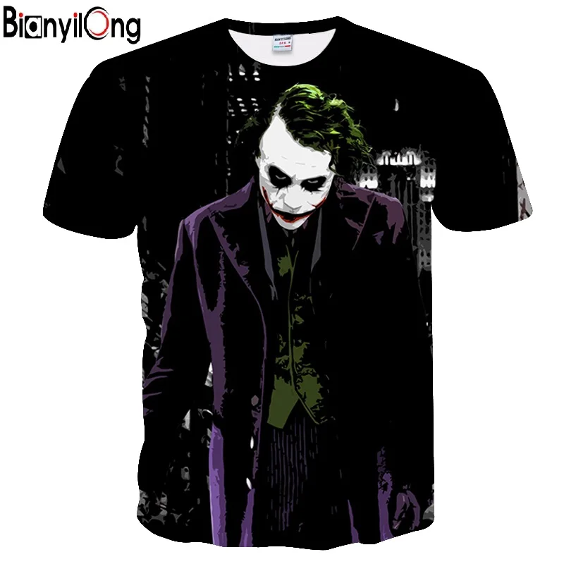 

2018 Joker 3d T -Shirt Men Suicide Squad T Shirts Hip Hop Funny Tops Harley Quinn Short Sleeve Camisetas Fashion Novelty Top &Te