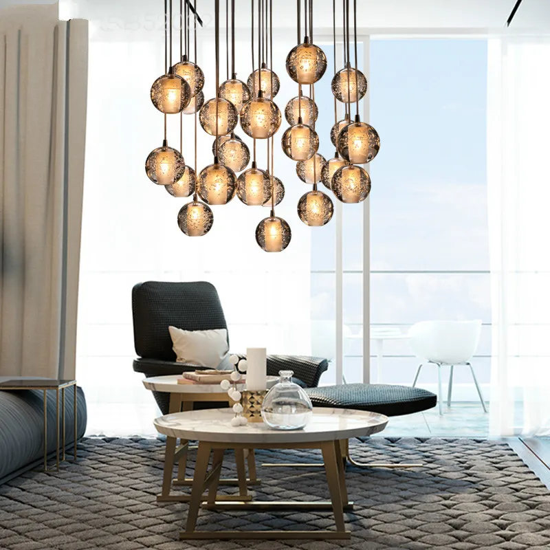 Nordic Luxury Bubble LED Crystal Ball Pendant Lights for Living Room Bedroom Bar Cafe Lamps Home Decoration Lighting Fixture
Nordic Luxury Bubble LED Crystal Ball Pendant Lights for Living Room Bedroom Bar Cafe Lamps Home Decoration Lighting Fixture