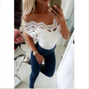 Women's Casual Off shoulder Lace Slim T-Shirt Ladies' Sleeveless Soild Color V-neck Tops Summer New Sexy Fashion Hot Selling
Women's Casual Off shoulder Lace Slim T-Shirt Ladies' Sleeveless Soild Color V-neck Tops Summer New Sexy Fashion Hot Selling