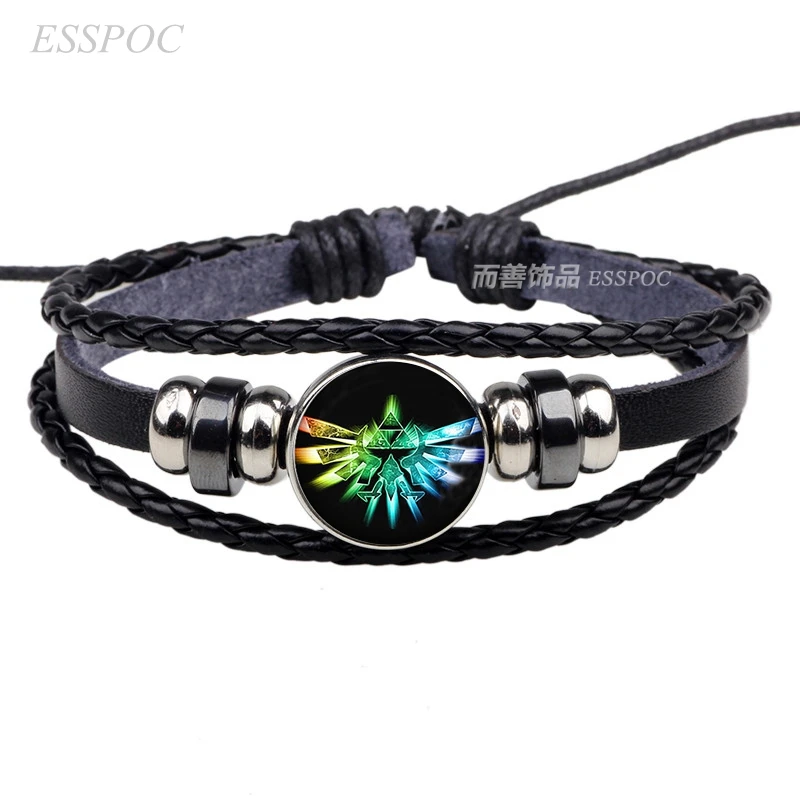 Legend of Zelda Weapon Triforce Shield Sword Photo Glass Cabochon Balck Rope Bracelet Game Player Fans Gift
Legend of Zelda Weapon Triforce Shield Sword Photo Glass Cabochon Balck Rope Bracelet Game Player Fans Gift