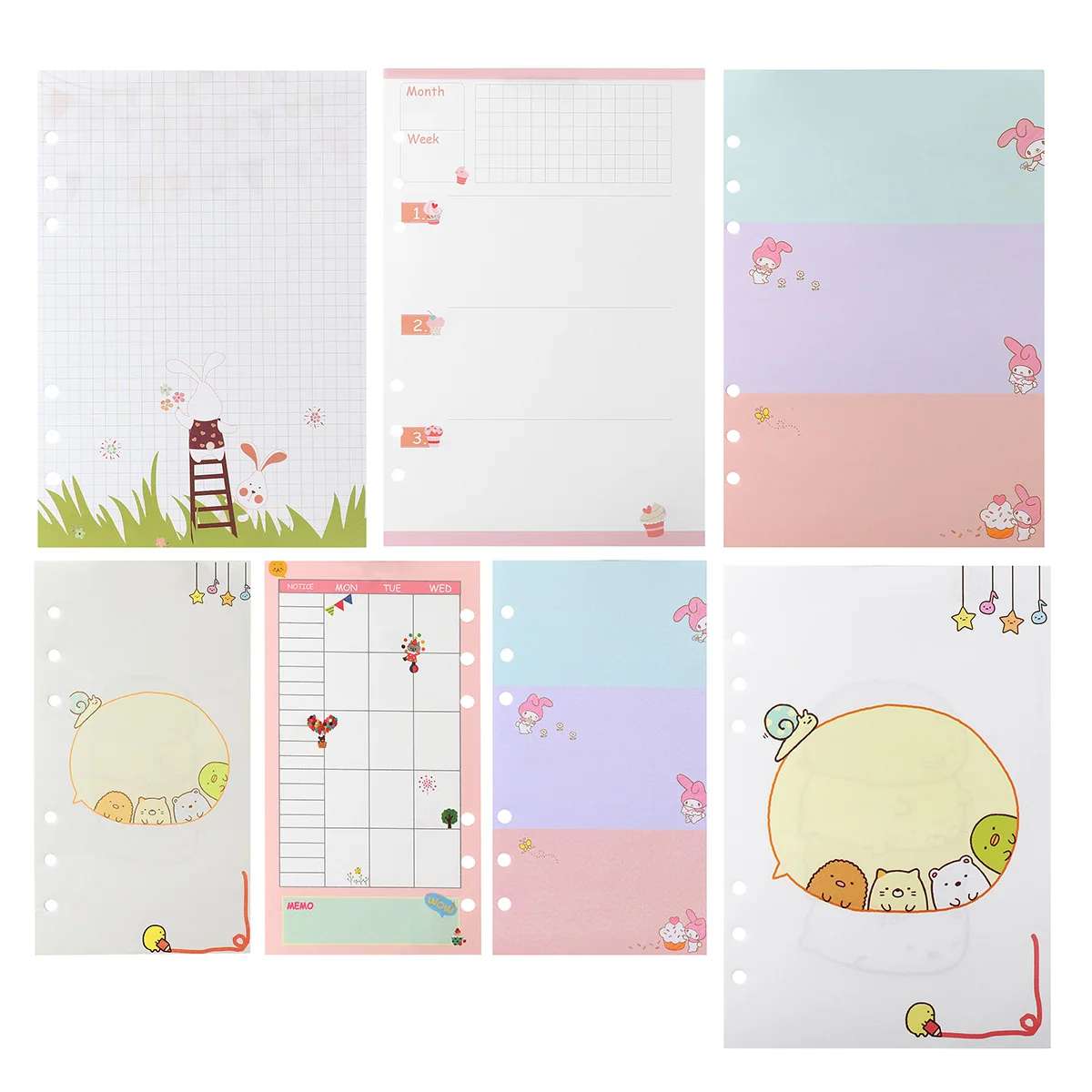 Kicute 40 sheet/pack A6 A5 Colorful Refills Spiral Notebook Inner Pages 6 holes Loose Leaf Binder Paper Planner Filler Paper
Kicute 40 sheet/pack A6 A5 Colorful Refills Spiral Notebook Inner Pages 6 holes Loose Leaf Binder Paper Planner Filler Paper