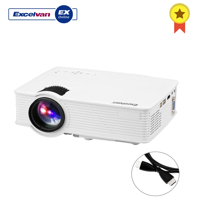

Excelvan EHD09 Mini LED Projector 800x480 Pixels 1200 Lumens Home Cinema Theater HDMI/USB/USB/SD/AV/VGA/3.5mm