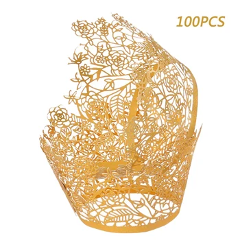 Cupcake Wrappers 100pcs Gold Rose Lace Hollow Cupcake Liners Bake Cake Paper Cups for Wedding Party Birthday Cake Decoration S
Cupcake Wrappers 100pcs Gold Rose Lace Hollow Cupcake Liners Bake Cake Paper Cups for Wedding Party Birthday Cake Decoration S