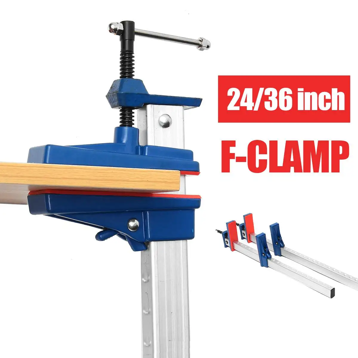 24/36 Inch Aluminum F-Clamp Bar Heavy Duty Holder Grip Release Parallel Wool Hand DIY T Bar Wood Clamps for Woodworking
24/36 Inch Aluminum F-Clamp Bar Heavy Duty Holder Grip Release Parallel Wool Hand DIY T Bar Wood Clamps for Woodworking