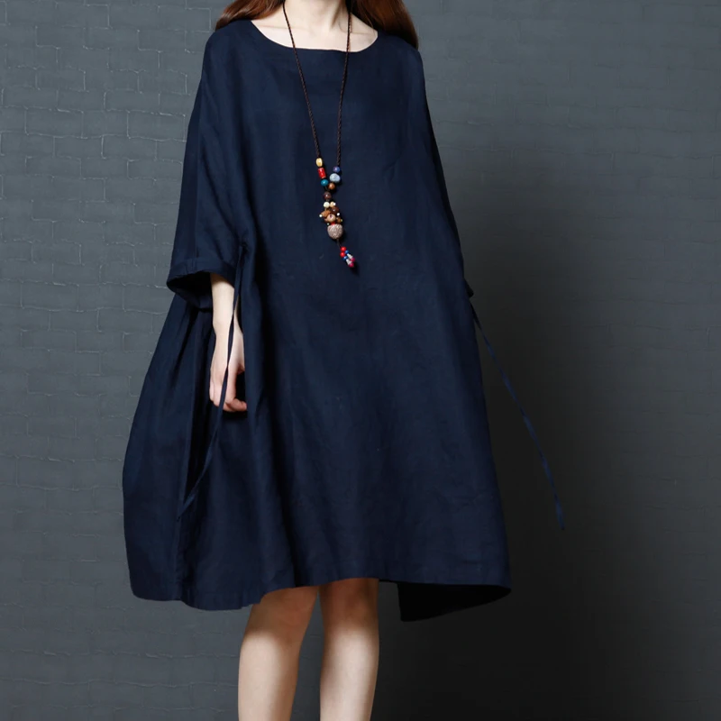 #0132 Summer O-neck Retro T Shirt Dress Red/Green/Blue Cotton Linen Dress Women Plus Size Loose Vintage Linen Dresses Ladies
#0132 Summer O-neck Retro T Shirt Dress Red/Green/Blue Cotton Linen Dress Women Plus Size Loose Vintage Linen Dresses Ladies