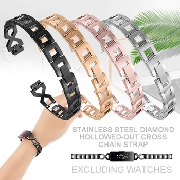 Stainless steel watchband for Fitbit inspire/inspire HR Replacement Diamond Metal Strap Hollow Wrist Band for Fitbit inspire
Stainless steel watchband for Fitbit inspire/inspire HR Replacement Diamond Metal Strap Hollow Wrist Band for Fitbit inspire