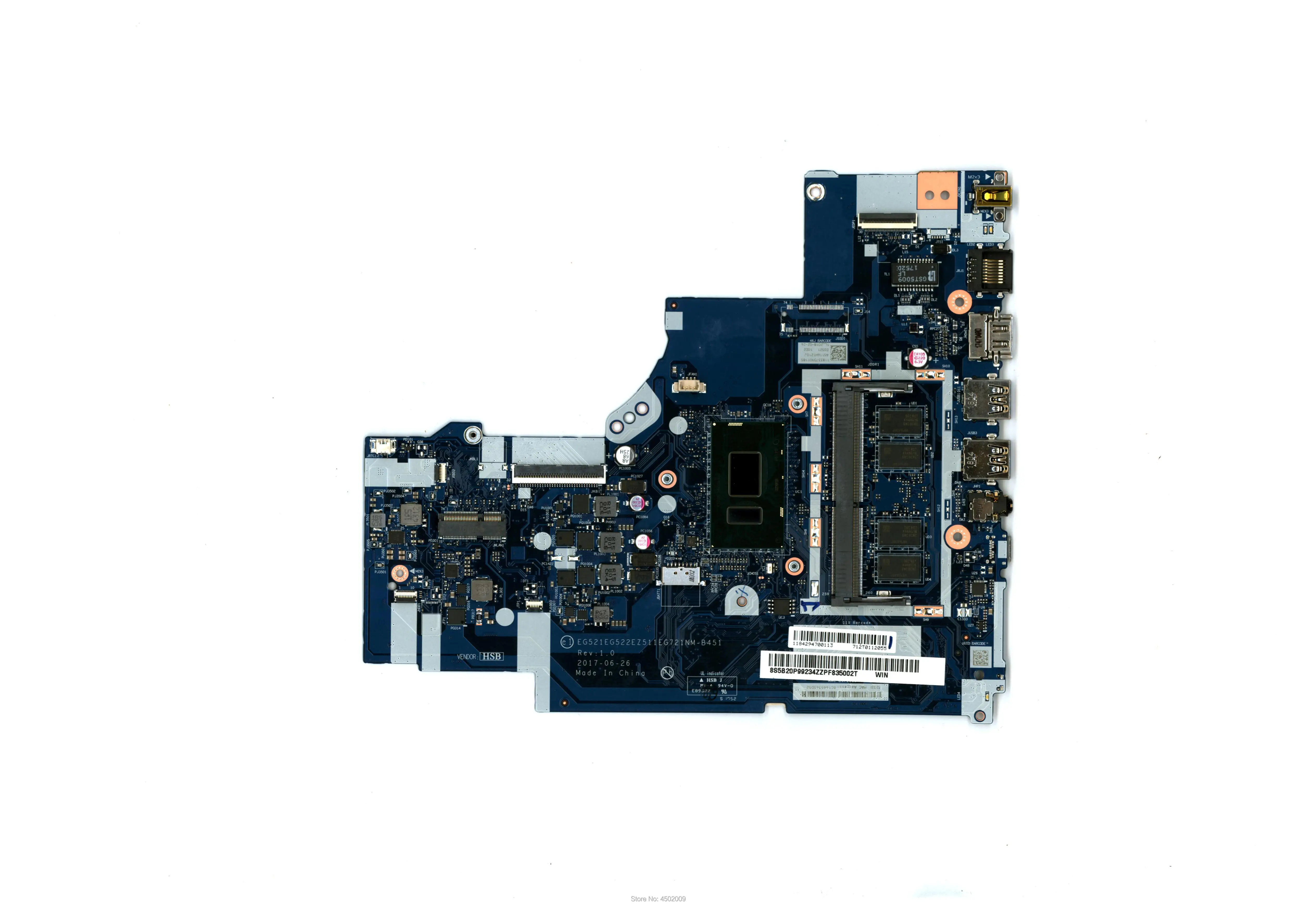 for lenovo 320-17IKB NM-B451 5B20P99234 Laptop Motherboard with I5-8250U UMA 4G RAM 100% Tested work
for lenovo 320-17IKB NM-B451 5B20P99234 Laptop Motherboard with I5-8250U UMA 4G RAM 100% Tested work