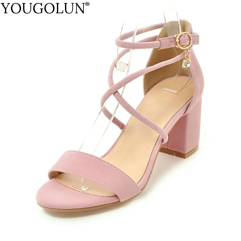 Women Sandals Summer New Arrived Ankle Strap Crystal Sexy High Thick Heel Pink Black Gray Woman Open Toe Shoes YOUGOLUN C039
Women Sandals Summer New Arrived Ankle Strap Crystal Sexy High Thick Heel Pink Black Gray Woman Open Toe Shoes YOUGOLUN C039