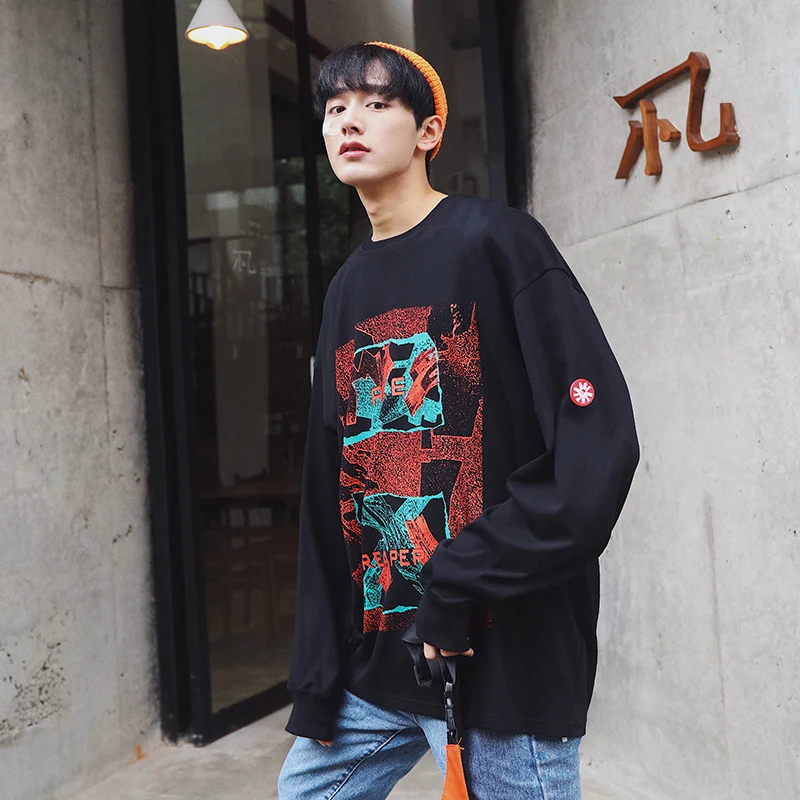 new spring chest creative big print long-sleeved T-shirt color wall hanging port wind tide card Free shipping Berserk Hot Sale
new spring chest creative big print long-sleeved T-shirt color wall hanging port wind tide card Free shipping Berserk Hot Sale
