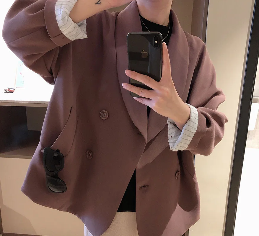 Mooirue Spring Femme Purple Blazer Women Slim Single Breasted Ins Suit Loose Korean Suit Straight Cardigan Feminino Coat
Mooirue Spring Femme Purple Blazer Women Slim Single Breasted Ins Suit Loose Korean Suit Straight Cardigan Feminino Coat