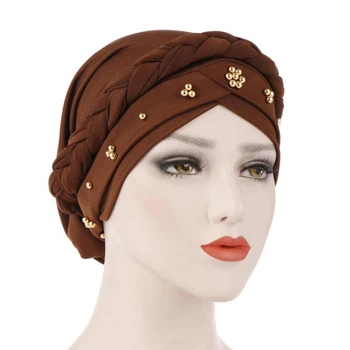 fashion Muslim Hat Elegant Beads Braid Turban Cap Women Elasticity Cotton Bandanas Female Headwear Hair Accessories Headscarf
fashion Muslim Hat Elegant Beads Braid Turban Cap Women Elasticity Cotton Bandanas Female Headwear Hair Accessories Headscarf