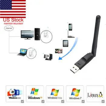 

US WiFi Adapter Dongle WLAN Stick IEEE 802.11n/g/b 150Mbps Wireless WiFi Adapter Network Cards