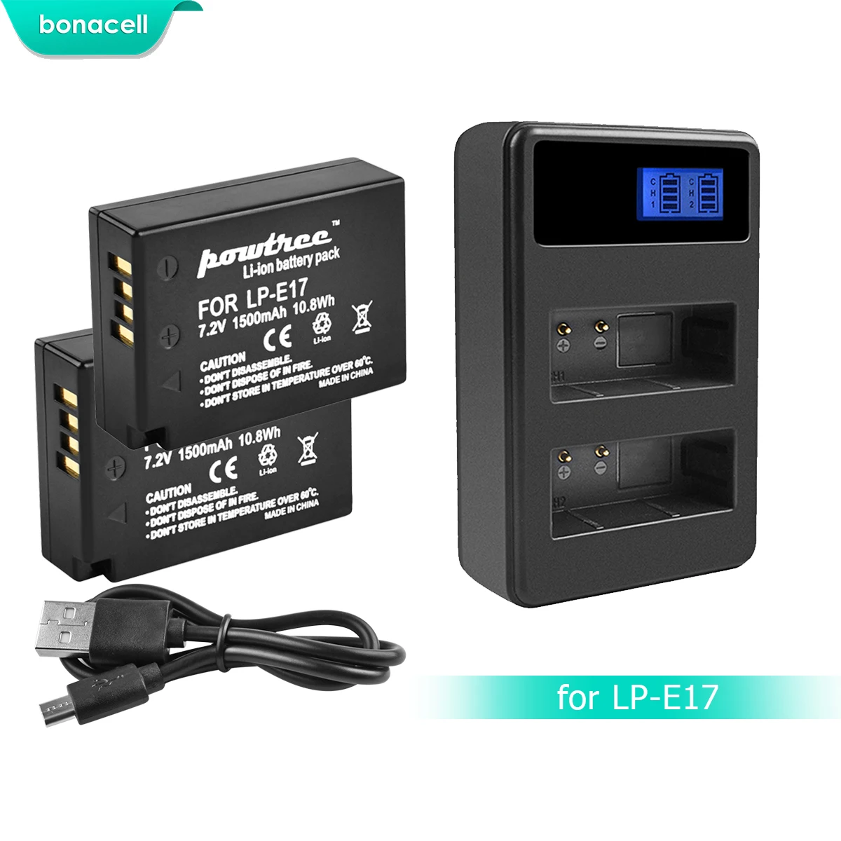 Bonacell 1500mAh LPE17 LP E17 LP-E17 Battery+LCD Dual Charger for Canon EOS 200D M3 M6 750D 760D T6i T6s 800D 8000D Kiss X8i L10
Bonacell 1500mAh LPE17 LP E17 LP-E17 Battery+LCD Dual Charger for Canon EOS 200D M3 M6 750D 760D T6i T6s 800D 8000D Kiss X8i L10