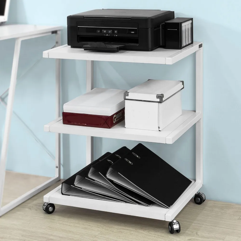 SoBuy FRG81-W Desk Side Printer Shelf, Wheeled Printer Stand with 3 Shelves, Side Table End Table
SoBuy FRG81-W Desk Side Printer Shelf, Wheeled Printer Stand with 3 Shelves, Side Table End Table