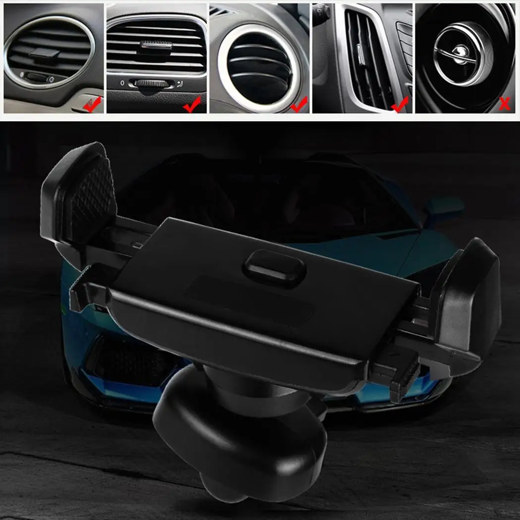 360 Degree Rotating Car Air Vent Mount Auto Black 4.7-6inch Mobile Phone air vent Stand Holder
360 Degree Rotating Car Air Vent Mount Auto Black 4.7-6inch Mobile Phone air vent Stand Holder