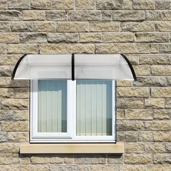 200 X 100cm Household Application Door Window Rain Cover Board Eaves Black Holder Polycarbonate Cover Canopy Rain Awning
200 X 100cm Household Application Door Window Rain Cover Board Eaves Black Holder Polycarbonate Cover Canopy Rain Awning