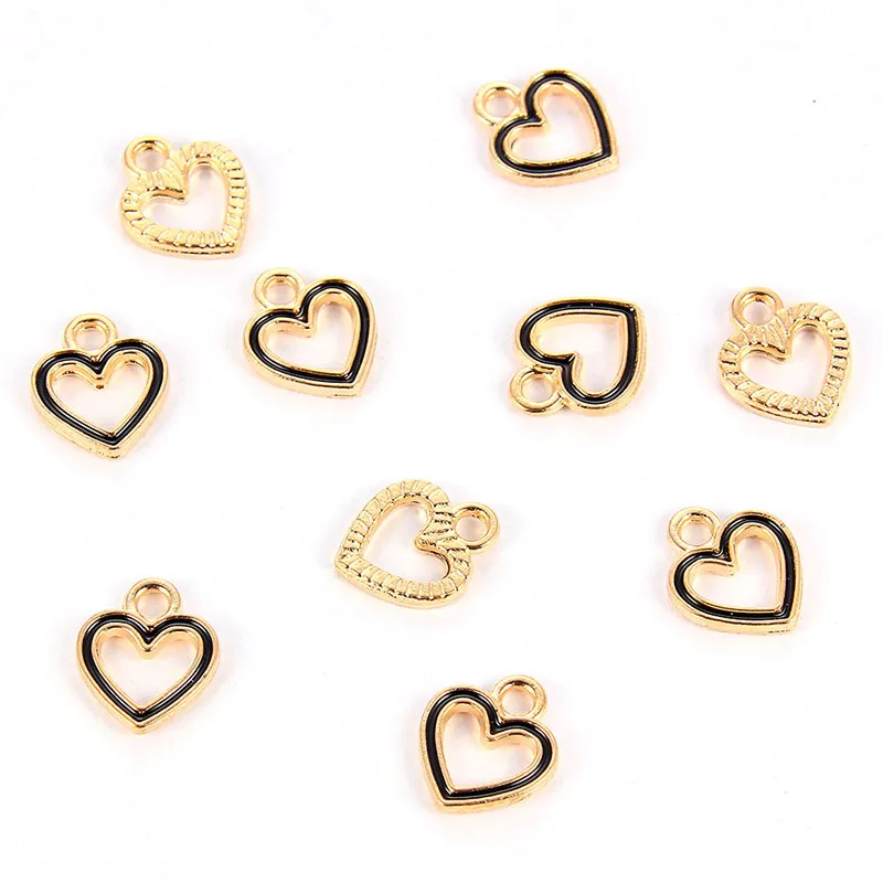 10Pcs White Black Mixed Random Hollow Heart Alloy Charms For DIY Jewelry Making Sling Gold Love Heart Necklace Pendants
10Pcs White Black Mixed Random Hollow Heart Alloy Charms For DIY Jewelry Making Sling Gold Love Heart Necklace Pendants
