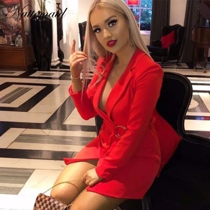 NATTEMAID Full Sleeve Tunic V Neck Sexy Dress Summer Elegant Workwear Mini Dresses Women Red Wrap Office Lady Dresses Vestidos
NATTEMAID Full Sleeve Tunic V Neck Sexy Dress Summer Elegant Workwear Mini Dresses Women Red Wrap Office Lady Dresses Vestidos