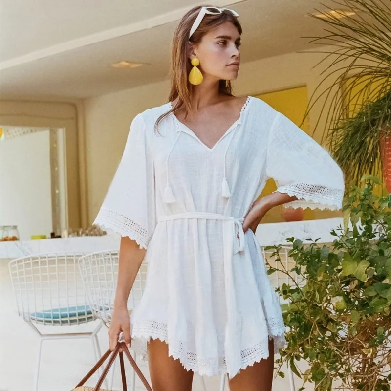 ZOUHIRC New Summer Dress Women White Mini Short Bohemian Boho Beach Dress For Women Causal Street Wear Sundress vestidos
ZOUHIRC New Summer Dress Women White Mini Short Bohemian Boho Beach Dress For Women Causal Street Wear Sundress vestidos