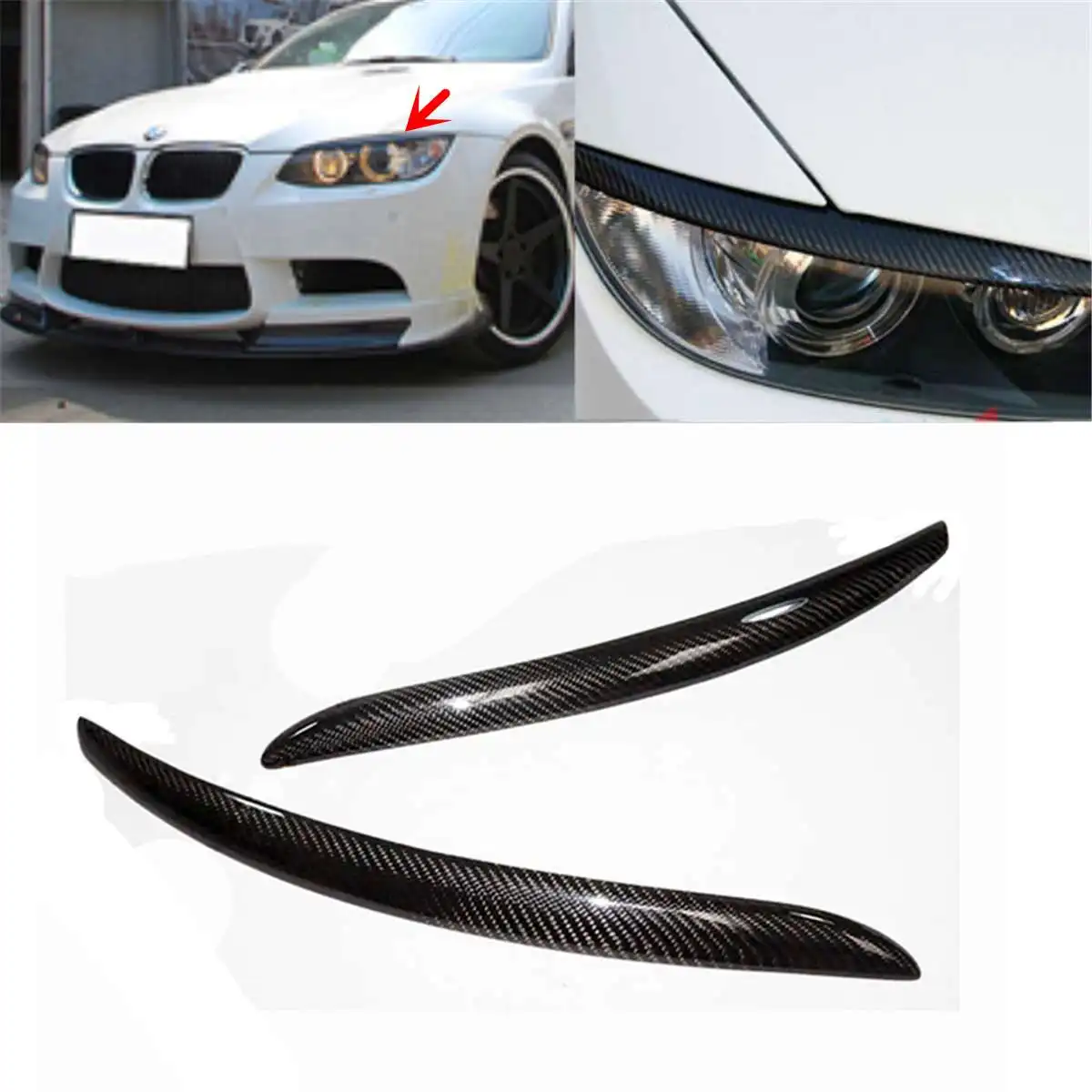A Pair Headlight Lid Eyebrow EyeLids For BMW E92 E93 335I 335CI Model 2007-2012 Real Carbon Fiber Eyelids Trim Cover
A Pair Headlight Lid Eyebrow EyeLids For BMW E92 E93 335I 335CI Model 2007-2012 Real Carbon Fiber Eyelids Trim Cover