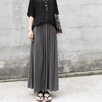 Women Pleasted Skirt Vintage Long Wearing Female Literary Style Modal Cotton Elastic Skirts For Ladies 2019 Summer Women Skirt
Women Pleasted Skirt Vintage Long Wearing Female Literary Style Modal Cotton Elastic Skirts For Ladies 2019 Summer Women Skirt