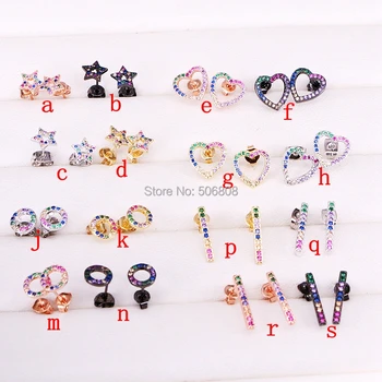 12 Pairs ZYZ-9439 CHARM small multi color rainbow cz round/star/bar/heart stud earrings women girl jewelry
12 Pairs ZYZ-9439 CHARM small multi color rainbow cz round/star/bar/heart stud earrings women girl jewelry