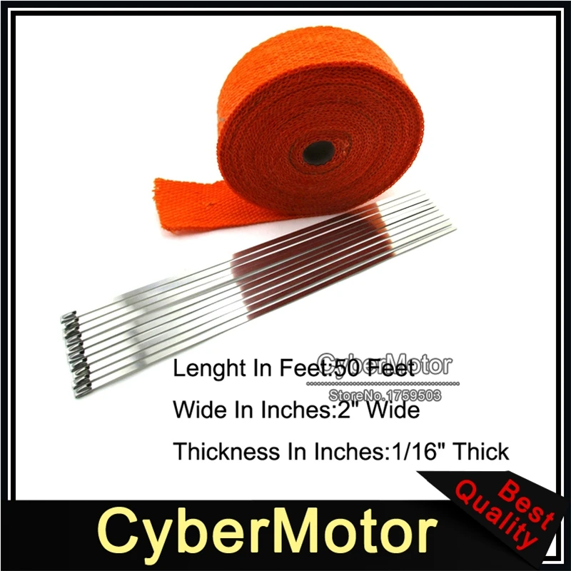 1.5*50*15m 2" x 50 Feet Orange Lava Rock Exhaust Wrap Header Pipe Heat Insulation Thermal Tape Roll
1.5*50*15m 2" x 50 Feet Orange Lava Rock Exhaust Wrap Header Pipe Heat Insulation Thermal Tape Roll