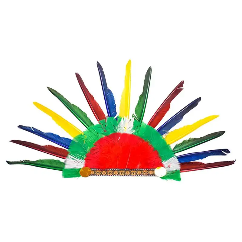 Unique Color Feather Headdress Indian Headwear Chieftain Hat Thanksgiving Childrens Day Dance Dress Up Cosplay Decor Feather Hat
Unique Color Feather Headdress Indian Headwear Chieftain Hat Thanksgiving Childrens Day Dance Dress Up Cosplay Decor Feather Hat