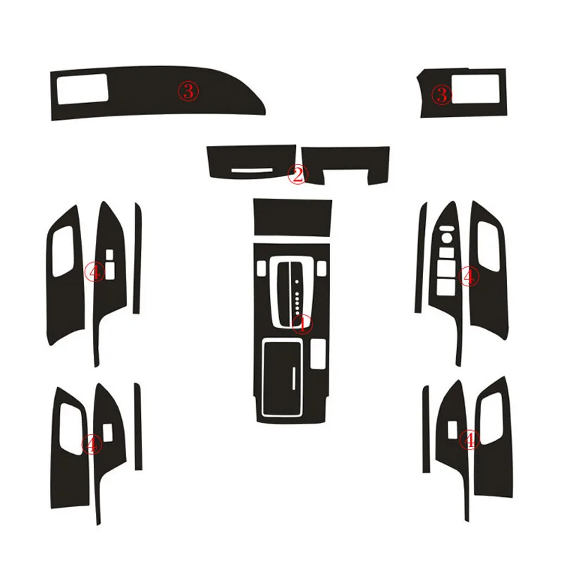 Car-Styling 3D Carbon Fiber Car Interior Center Console Color Change Molding Sticker Decals For RHD Honda Accord 9th | Автомобили и