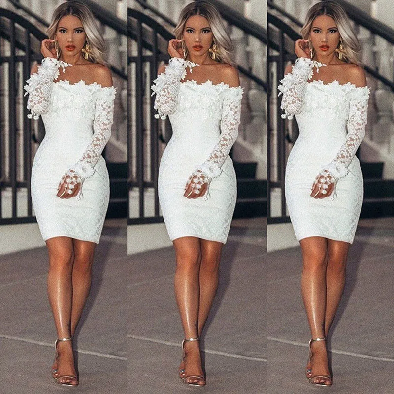 Fashion Womens Lace Summer Mini Dress Lone Sleeve Party Beach Dresses Sundress Sexy Off Shoulder Tassel Bodycon Dress Vestidos
Fashion Womens Lace Summer Mini Dress Lone Sleeve Party Beach Dresses Sundress Sexy Off Shoulder Tassel Bodycon Dress Vestidos