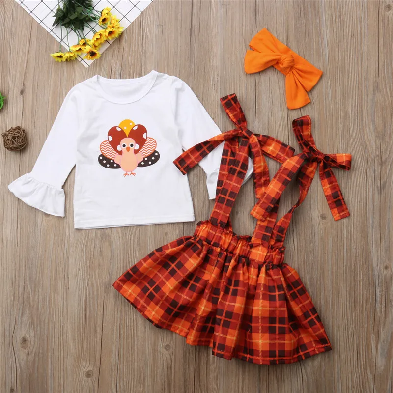 Thanksgiving Outfit Girls Clothes Set Autumn Long Sleeve T-shirt Tops Suspender Skirts Girl Clothing 2-7T 3PCS Kids Baby
Thanksgiving Outfit Girls Clothes Set Autumn Long Sleeve T-shirt Tops Suspender Skirts Girl Clothing 2-7T 3PCS Kids Baby
