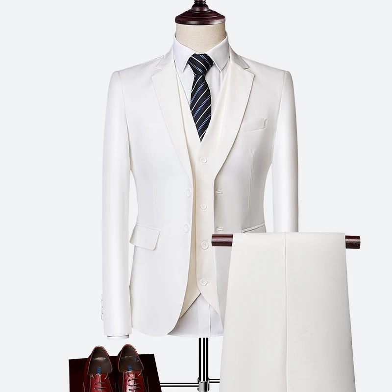 Pure Color Men jacket + Vest + Pants men 10 Colors mens Suit S - 6XL men set
Pure Color Men jacket + Vest + Pants men 10 Colors mens Suit S - 6XL men set