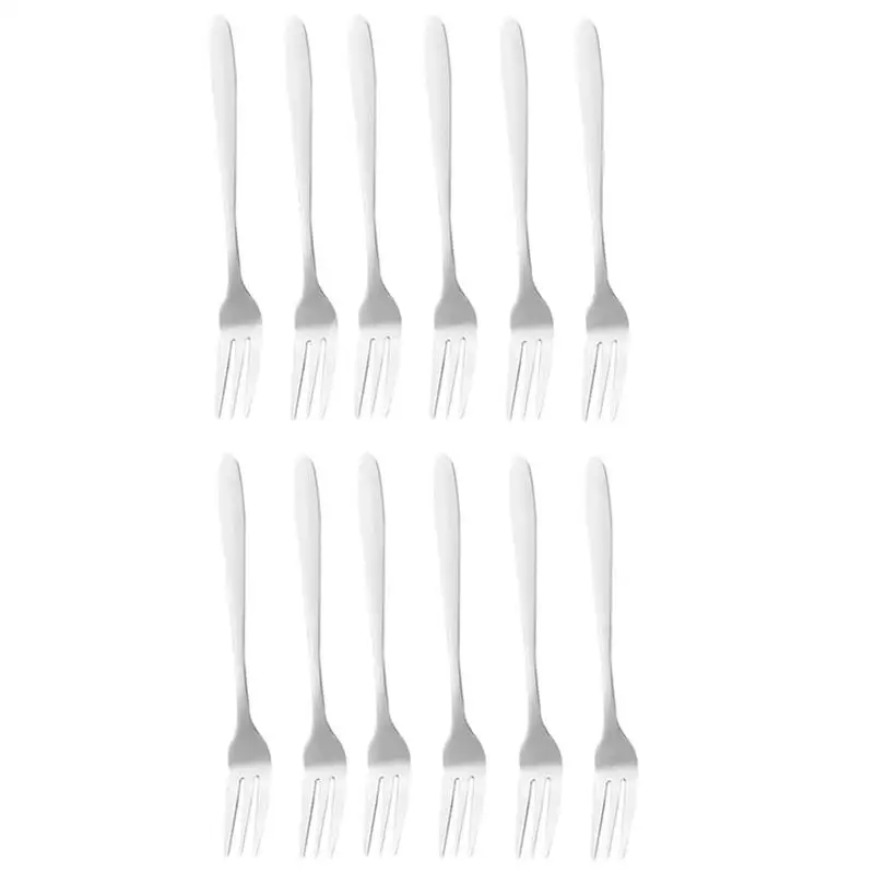 12 Pcs Fruit Forks Silver Smooth Stainless Steel Long Handle Beefsteak Forks Cake Forks Dessert Forks for Home Kitchen
12 Pcs Fruit Forks Silver Smooth Stainless Steel Long Handle Beefsteak Forks Cake Forks Dessert Forks for Home Kitchen