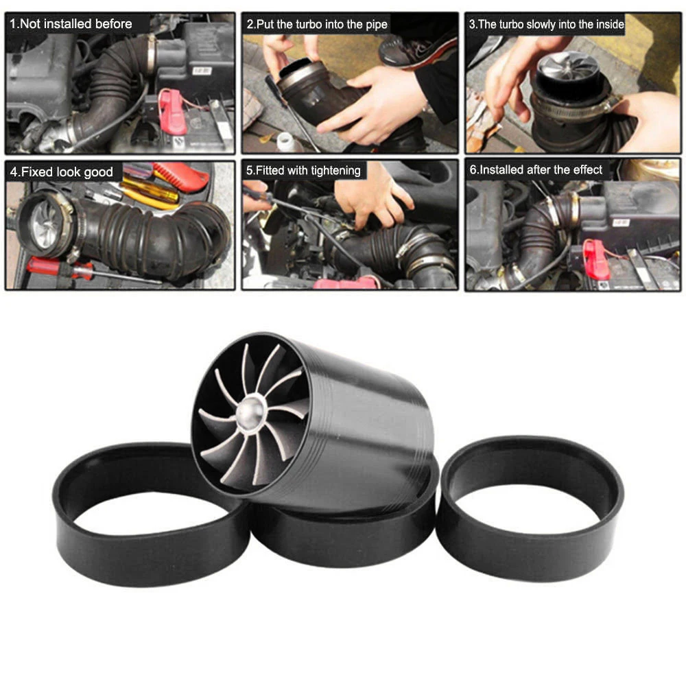 Car Repair Dual Turbo Air Intake Fan Supercharger Fuel Gas Saver Turbine Turbo Air Intake Saver Fan
Car Repair Dual Turbo Air Intake Fan Supercharger Fuel Gas Saver Turbine Turbo Air Intake Saver Fan