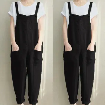 Womens Sleeveless Pockets 2019 New Brand Solid Rompers Jumpsuit Loose Pants Plus Size Overalls Playsuits
Womens Sleeveless Pockets 2019 New Brand Solid Rompers Jumpsuit Loose Pants Plus Size Overalls Playsuits