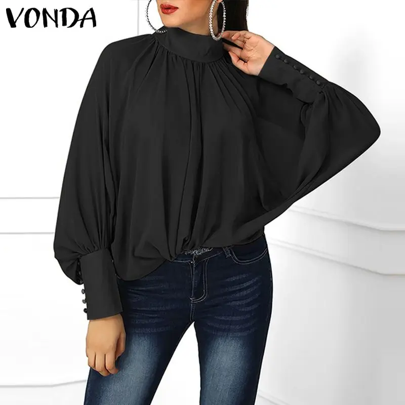 VONDA Women Blouse Plus Size Sexy Long Lantern Sleeve V Neck Shirt Office Ladies Top 2019 Spring Casual Loose Polyester Blouse
VONDA Women Blouse Plus Size Sexy Long Lantern Sleeve V Neck Shirt Office Ladies Top 2019 Spring Casual Loose Polyester Blouse