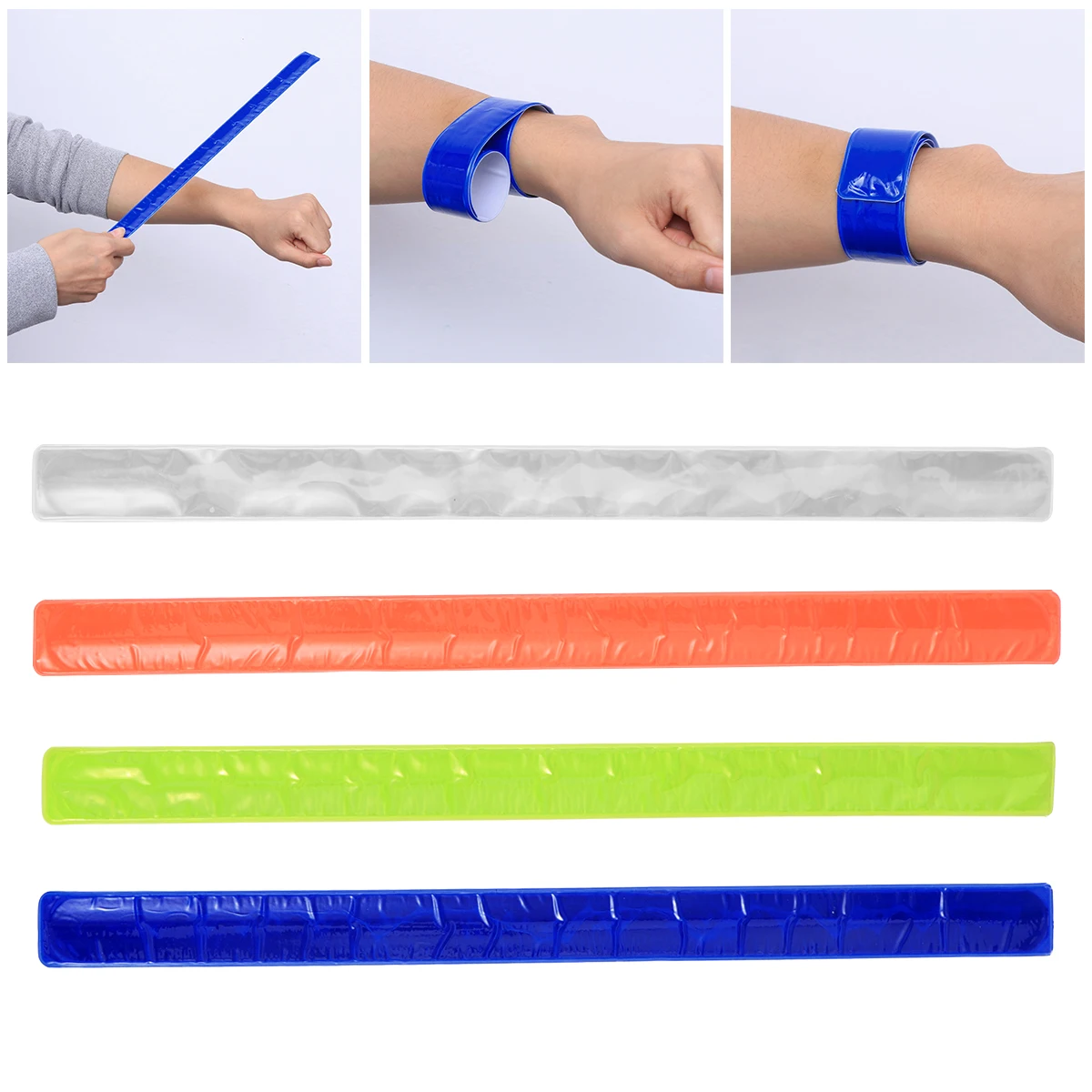 12PCS Reflective Wrist Bands Durable Slap Safety PVC Night Running Armbands Slap Bands Luminous Bracelets Decoration
12PCS Reflective Wrist Bands Durable Slap Safety PVC Night Running Armbands Slap Bands Luminous Bracelets Decoration