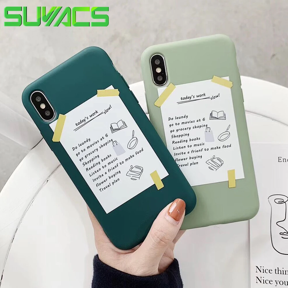 SUYACS Hot English Letter "One Day's Plan" Cases For iPhone XS Max XR 6 6S 7 8 Plus X XS Soft TPU Screen Protector Phone Cover
SUYACS Hot English Letter "One Day's Plan" Cases For iPhone XS Max XR 6 6S 7 8 Plus X XS Soft TPU Screen Protector Phone Cover