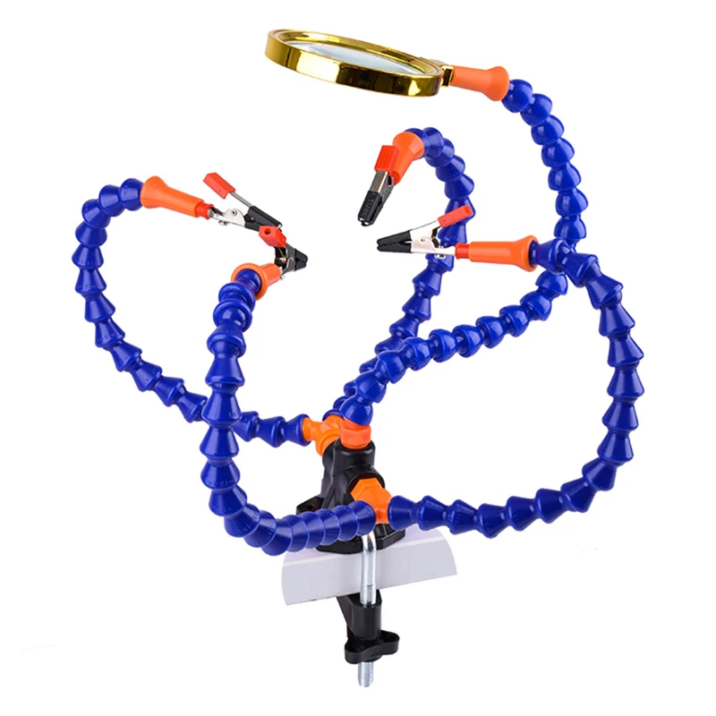Multifunctional Soldering Station Third Hand Tool With 3/5 Flexible Arms Soldeirng Iron Holder Fan for PCB Welding Repair
Multifunctional Soldering Station Third Hand Tool With 3/5 Flexible Arms Soldeirng Iron Holder Fan for PCB Welding Repair