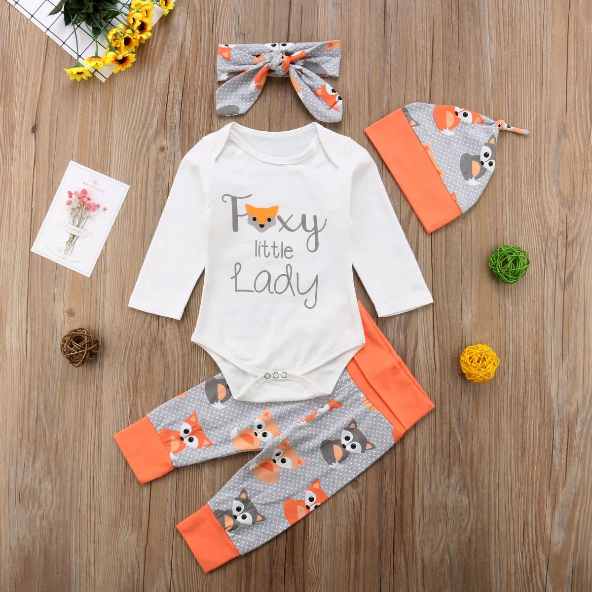 Комплект одежды для новорожденных девочек Детский комбинезон с длинными