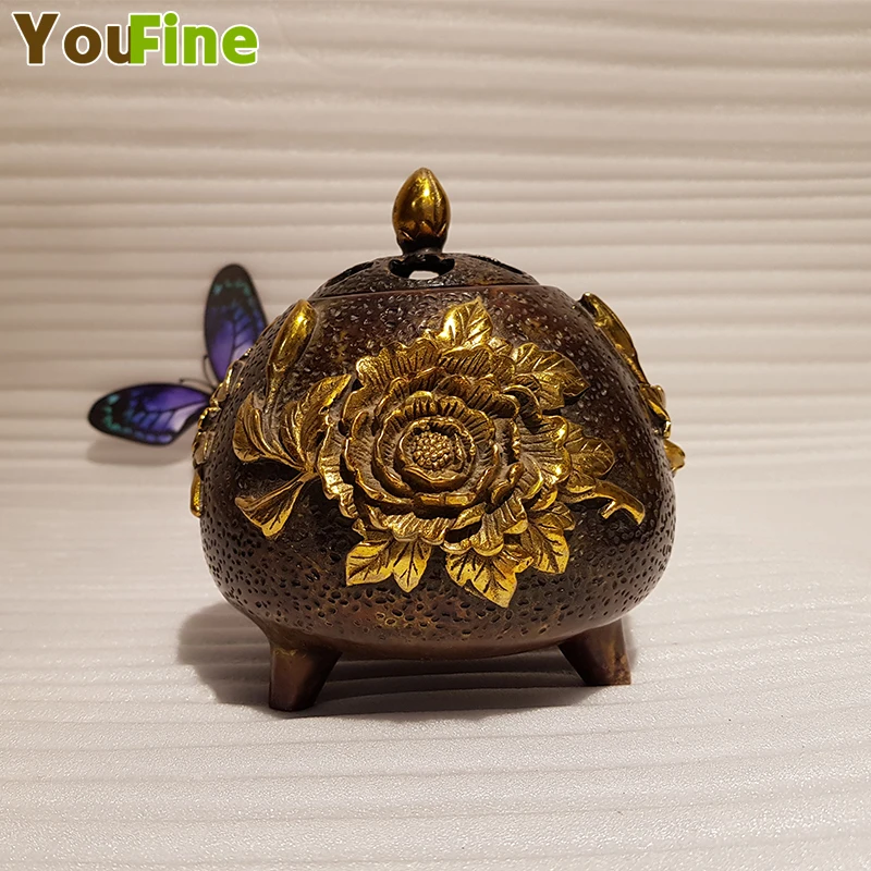 Vintage Chinese bronze brass incense burner high-grade home indoor small incense burner decoration jewelry
Vintage Chinese bronze brass incense burner high-grade home indoor small incense burner decoration jewelry